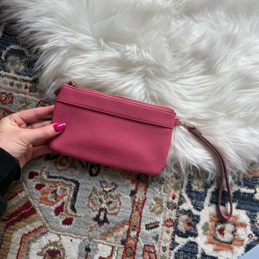 Nanette Lepore Designer Leather Wristlet/Clutch Bag